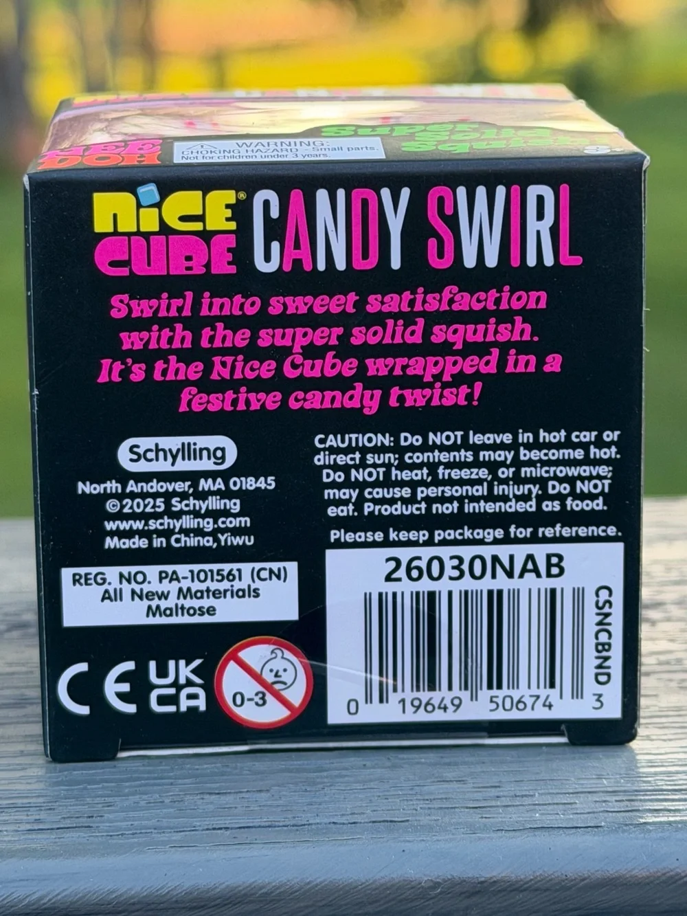 RARE NeeDoh Pink/White Candy Swirl Nice Cube•Authentic Schylling•Brand NEW!